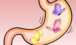 Butterflies in the Stomach. Editable Vector Illustration