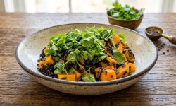 בטטה ועדשים שחורות