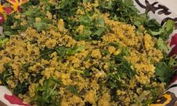 סלט קינואה ועדשים שחורות