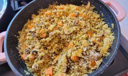 תבשיל קינואה עדשים